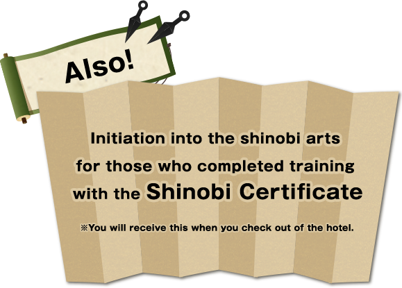 Initiation into the shinobi arts for those who completed training with the Shinobi Certificate