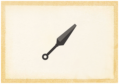 Kunai-shaped comb x 2